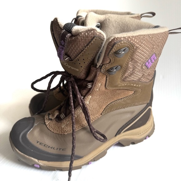 Columbia Bugaboot Brown and Purple Winter Boots - Picture 1 of 7
